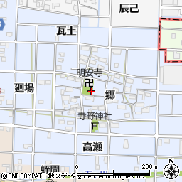 愛知県津島市寺野町郷周辺の地図