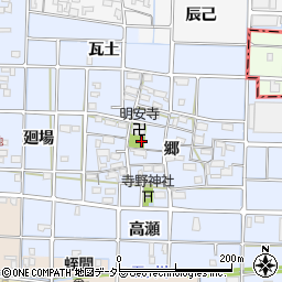 愛知県津島市寺野町（郷）周辺の地図