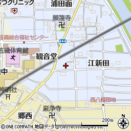 愛知県愛西市小津町観音堂34周辺の地図
