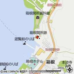 箱根関所周辺の地図