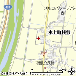 兵庫県丹波市氷上町桟敷180周辺の地図