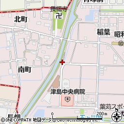 愛知県津島市葉苅町周辺の地図