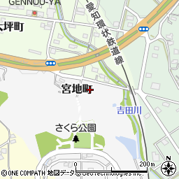 愛知県瀬戸市宮地町13-1周辺の地図