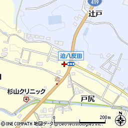 愛知県豊田市迫町周辺の地図