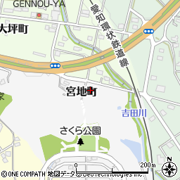 愛知県瀬戸市宮地町13周辺の地図