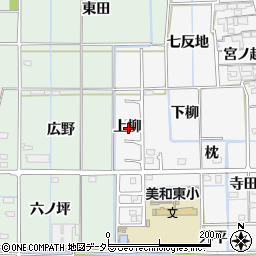 愛知県あま市木折上柳周辺の地図