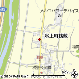 兵庫県丹波市氷上町桟敷186周辺の地図