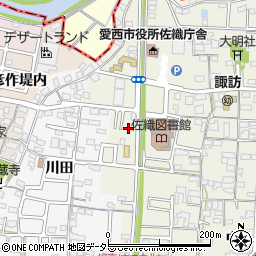 愛知県愛西市諏訪町郷西488周辺の地図