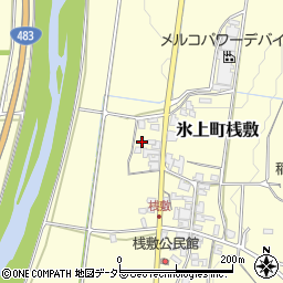 兵庫県丹波市氷上町桟敷184周辺の地図