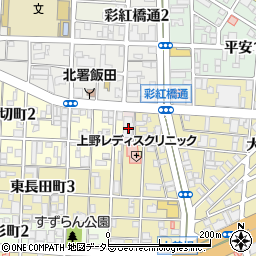 愛知県名古屋市北区東大曽根町上1丁目周辺の地図
