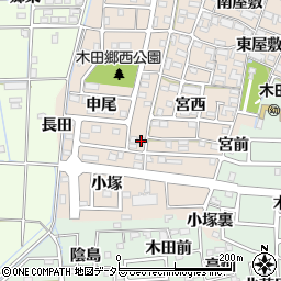 愛知県あま市木田申尾6-20周辺の地図