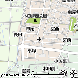 愛知県あま市木田申尾6-21周辺の地図