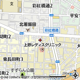 愛知県名古屋市北区東大曽根町上周辺の地図