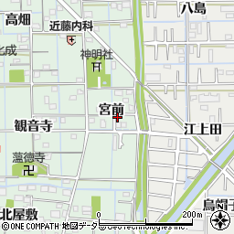 愛知県あま市七宝町沖之島宮前周辺の地図