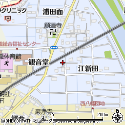 愛知県愛西市小津町観音堂374周辺の地図