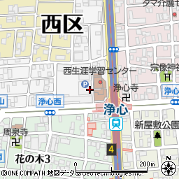 愛知県名古屋市西区浄心1丁目周辺の地図