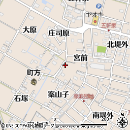 愛知県愛西市町方町大原61周辺の地図