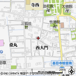 愛知県あま市甚目寺周辺の地図