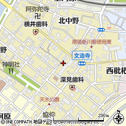 愛知県清須市土器野南中野周辺の地図