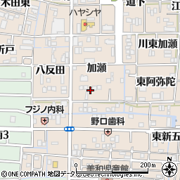 愛知県あま市木田加瀬38周辺の地図