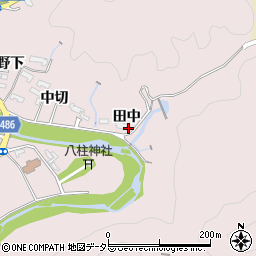 愛知県豊田市御作町田中周辺の地図