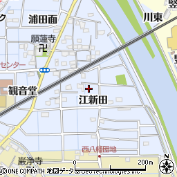 愛知県愛西市小津町周辺の地図