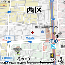愛知県名古屋市西区浄心周辺の地図
