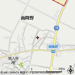 滋賀県豊郷町（犬上郡）雨降野周辺の地図