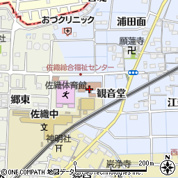 愛知県愛西市小津町観音堂27周辺の地図