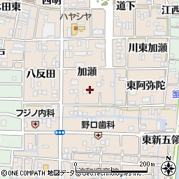 愛知県あま市木田加瀬40-1周辺の地図