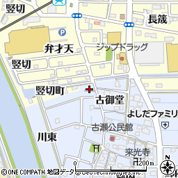 愛知県愛西市古瀬町郷浦周辺の地図