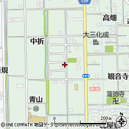 愛知県あま市七宝町沖之島中折107周辺の地図