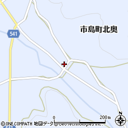 兵庫県丹波市市島町北奥824-1周辺の地図