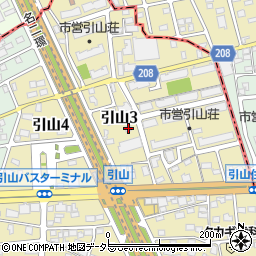 愛知県名古屋市名東区引山3丁目232周辺の地図