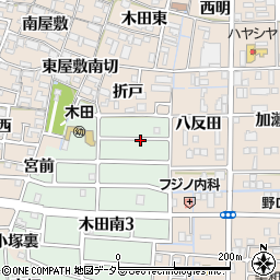 愛知県あま市木田松裏周辺の地図