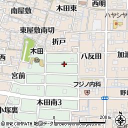 愛知県あま市木田（松裏）周辺の地図