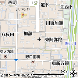 愛知県あま市木田加瀬48-2周辺の地図