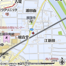 愛知県愛西市小津町観音堂421周辺の地図