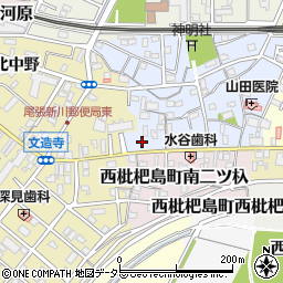 愛知県清須市西枇杷島町北二ツ杁110周辺の地図
