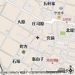 愛知県愛西市町方町大原57周辺の地図