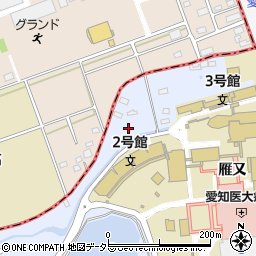 愛知県長久手市岩作（雁又）周辺の地図