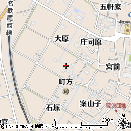 愛知県愛西市町方町大原86-4周辺の地図