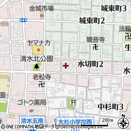 愛知県名古屋市北区水切町1丁目周辺の地図