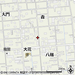 愛知県あま市上萱津周辺の地図