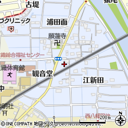 愛知県愛西市小津町観音堂372周辺の地図