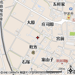 愛知県愛西市町方町大原83周辺の地図