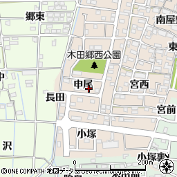 愛知県あま市木田申尾8-15周辺の地図