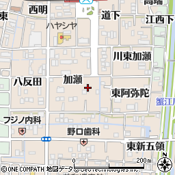 愛知県あま市木田加瀬51周辺の地図