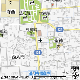 愛知県あま市甚目寺東大門14周辺の地図