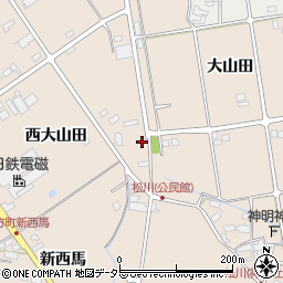 愛知県愛西市町方町大山田1周辺の地図